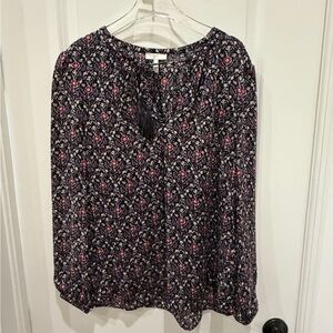 Joie Black Silk Floral Print Women's Blouse